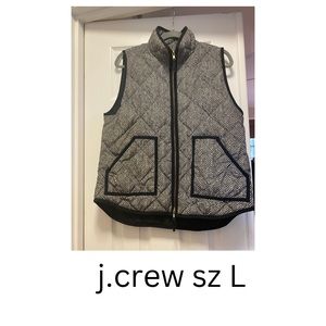 J Crew j.crew herringbone puffer vest